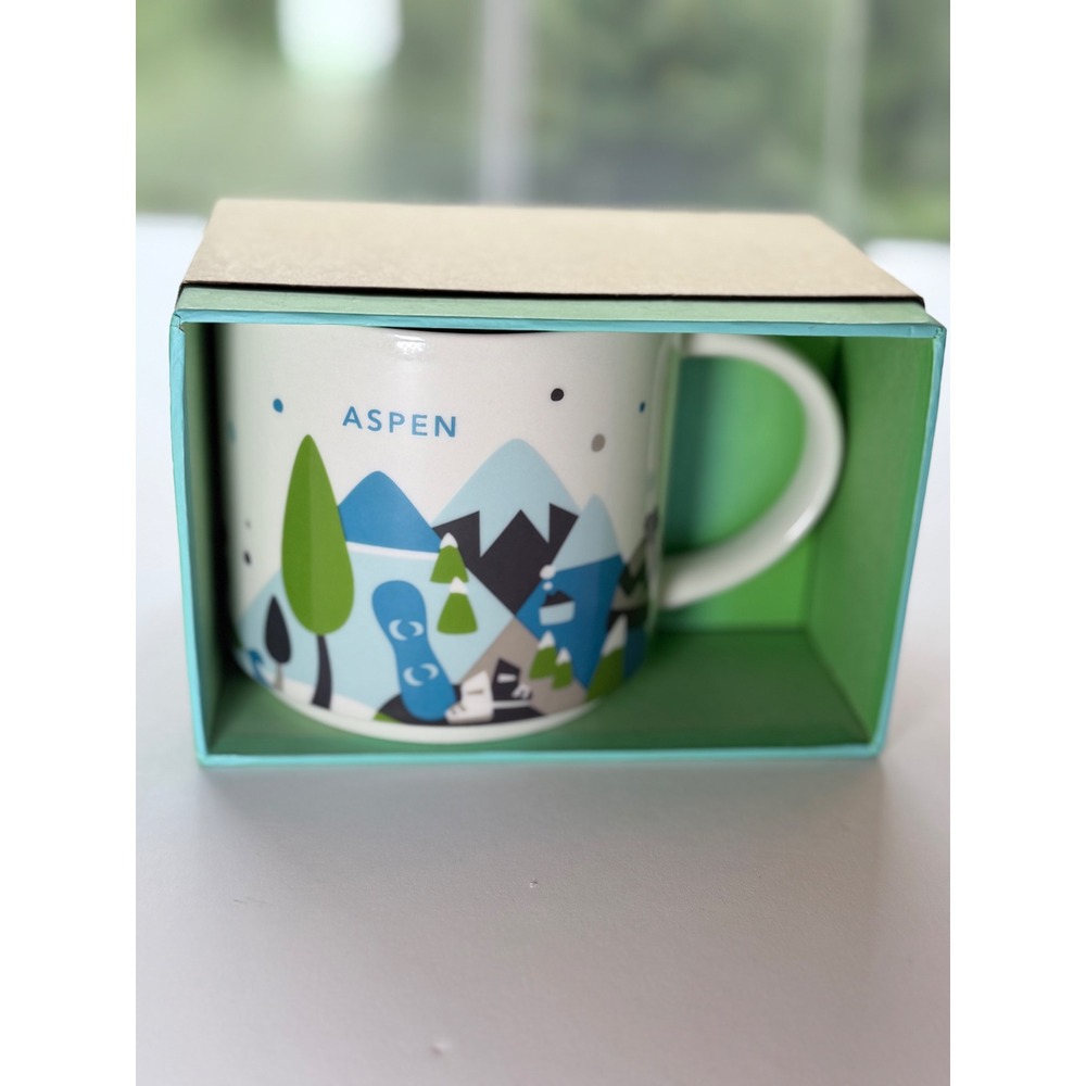 Starbucks You Are Here Aspen Mug 14oz Colorado Coffee Cup New with Box 2015